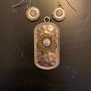 Unique Bullet Jewelry Set with Crystals